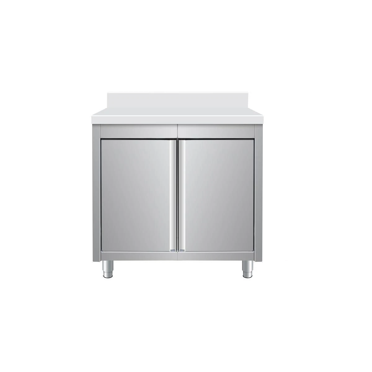 arbeitsschrank-aus-edelstahl-mit-aufkantung-80-x-70 Arbeitsschrank aus Edelstahl, mit Aufkantung, 80 x 70 – Bild 1