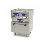 Commercial Klasse Gastro Kochplatte - Elektrisch - 600 x 600 mm tief - 4 Brenner - mit Ofen - 10000 Watt