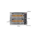 Elekto Pizzaofen mit Haube / 6+6x34 cm / Tief / Vollschamott / PO 70105 DE/T – Bild 2