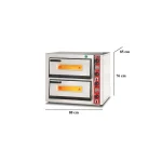 Elektro Pizzaofen Classic / 4+4x30 cm mit Thermometer / Breit / PO/6262 DE/T – Bild 2
