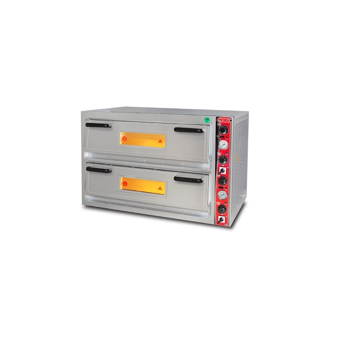 elektro-pizzaofen-classic-66x30-cm-mit-thermometer-breit-po-9262-de-t Elektro Pizzaofen Classic / 6+6x30 cm mit Thermometer / Breit / PO/9262 DE/T – Bild 1