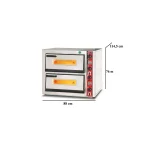 Elektro Pizzaofen Classic / 6+6x30 cm mit Thermometer / Tief / PO/6292 DE/T – Bild 2