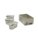 Gastro Bain Marie - mit Wasserhahn - inkl. 3 x 1/3 GN Set - Elektrisch – Bild 5