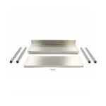 Gastro Edelstahltisch - 100 x 60 cm - Einstellbare Höhe - mit Backsplash und Lagerregal – Bild 4