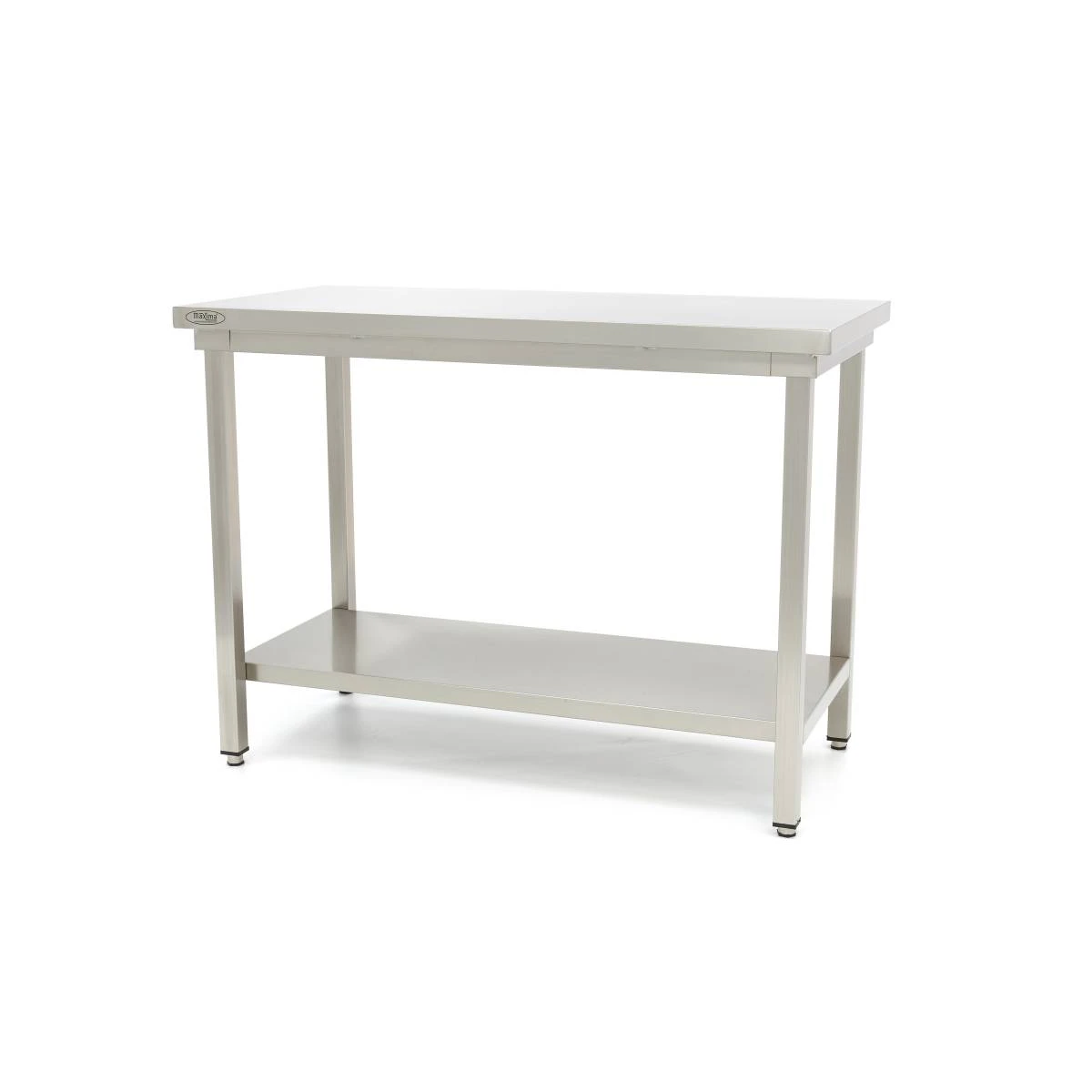 gastro-edelstahltisch-120-x-60-cm-einstellbare-hoehe-mit-lagerregal Gastro Edelstahltisch - 120 x 60 cm - Einstellbare Höhe - mit Lagerregal – Bild 1