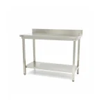 Gastro Edelstahltisch - 140 x 70 cm - Einstellbare Höhe - mit Backsplash – Bild 2