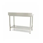 Gastro Edelstahltisch - 200 x 70 cm - Einstellbare Höhe - mit Backsplash – Bild 4