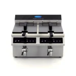 Gastro Fritteuse - 2 x 8 l - 2 Körbe - mit Ablasshahn - Induktion – Bild 2