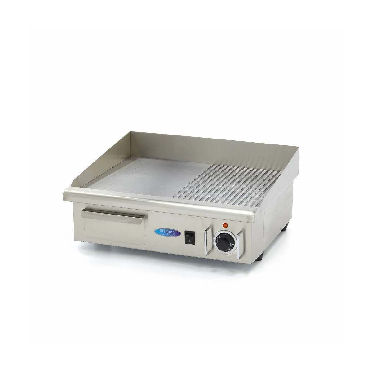 gastro-grillplatte-halb-gerillt-55-cm-inkl-tropfschale Gastro Grillplatte - Halb Gerillt - 55 cm - inkl. Tropfschale – Bild 1