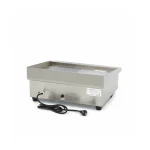 Gastro Grillplatte - Halb Gerillt - 55 cm - inkl. Tropfschale – Bild 4