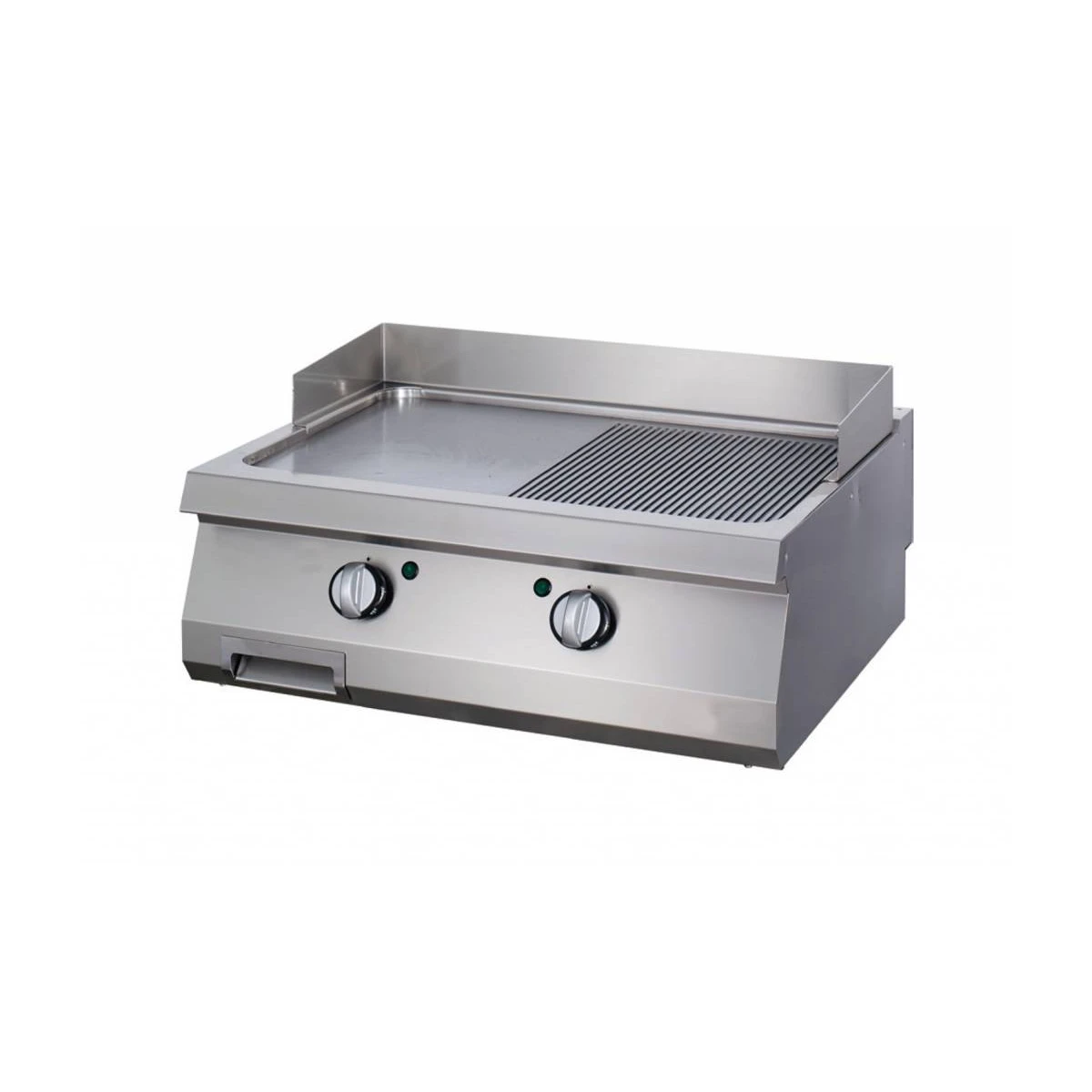 gastro-heavy-duty-grillplatte-halb-gerillte-chrom-doppeleinheit-70-cm-tief-gas Gastro Heavy Duty Grillplatte - Halb Gerillte Chrom - Doppeleinheit - 70 cm Tief - Gas – Bild 1