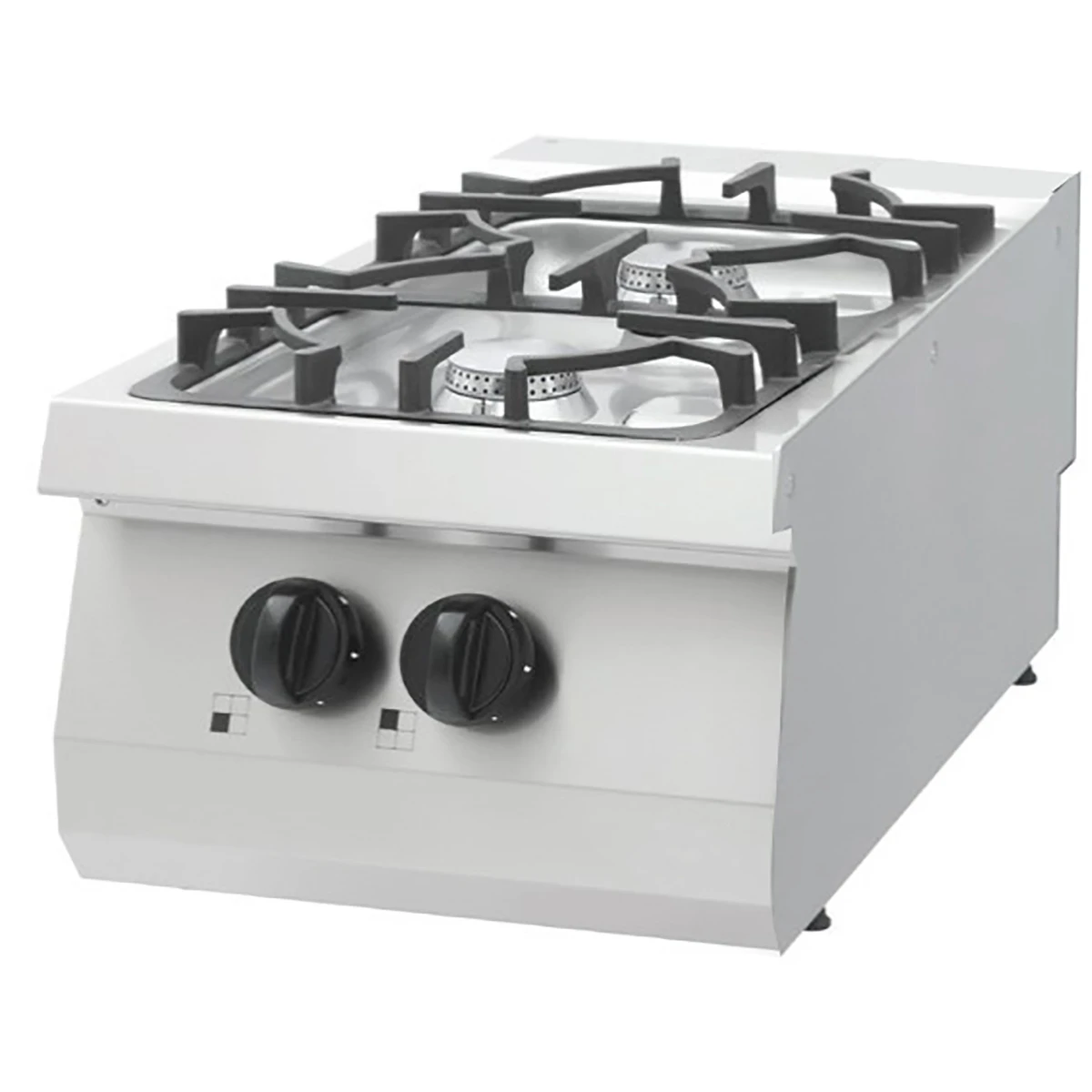 gastro-heavy-duty-kochfeld-2-brenner-einzeleinheit-70-cm-tief-gas Gastro Heavy Duty Kochfeld - 2 Brenner - Einzeleinheit - 70 cm Tief - Gas – Bild 1
