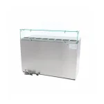 Gastro Pizzakühltisch - 137 cm - 3 Türen - Passt 8 x 1/6 GN - inkl. Glasabdeckung – Bild 5