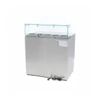 Gastro Pizzakühltisch - 90 cm - 2 Türen - Passt 5 x 1/6 GN - inkl. Glasabdeckung – Bild 5