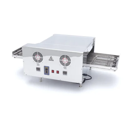 Gastro Pizzaofen mit Förderband - Passt 2 x Ø20 cm - 30 Pizzas pro Stunde