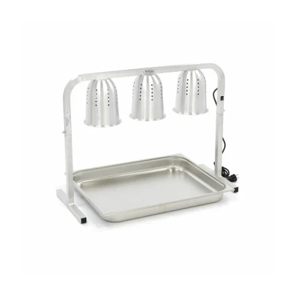 Gastro Wärmelampe - 3 Lampen - inkl. Lampen und 1 x 2/1 GN -Behälter