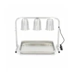 Gastro Wärmelampe - 3 Lampen - inkl. Lampen und 1 x 2/1 GN -Behälter – Bild 2