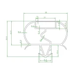 Gummidichtung Tür für Pizzakühltisch THPZ + THSH