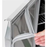 Pizza Kühltisch, Granit rosa-grau, 2 Türen 7 ungek. Schubladen, 203 x 80 Kühlaufsatz GN1/4 mit Glas – Bild 7