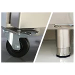 Pizza Kühltisch, Granit Star Galaxy schwarz, 2 Türen 7 ungek. Schubladen, 203 x 80 Kühlaufsatz GN1/4 mit Glas – Bild 7