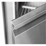 Pizza Kühltisch, Granit Star Galaxy schwarz, 3 Türen, 203 x 80 Kühlaufsatz GN1/4 mit Glas – Bild 5