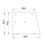 Saladette 2 Türen, 90 x 70 gerader Glasaufbau, Klarglas – Bild 2