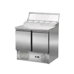 Saladette/Zubereitungstisch 2 Türen, Unterbaukühlung, 90x70 – Bild 2