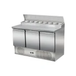 Saladette/Zubereitungstisch 3 Türen, Unterbaukühlung, 137x70 – Bild 2