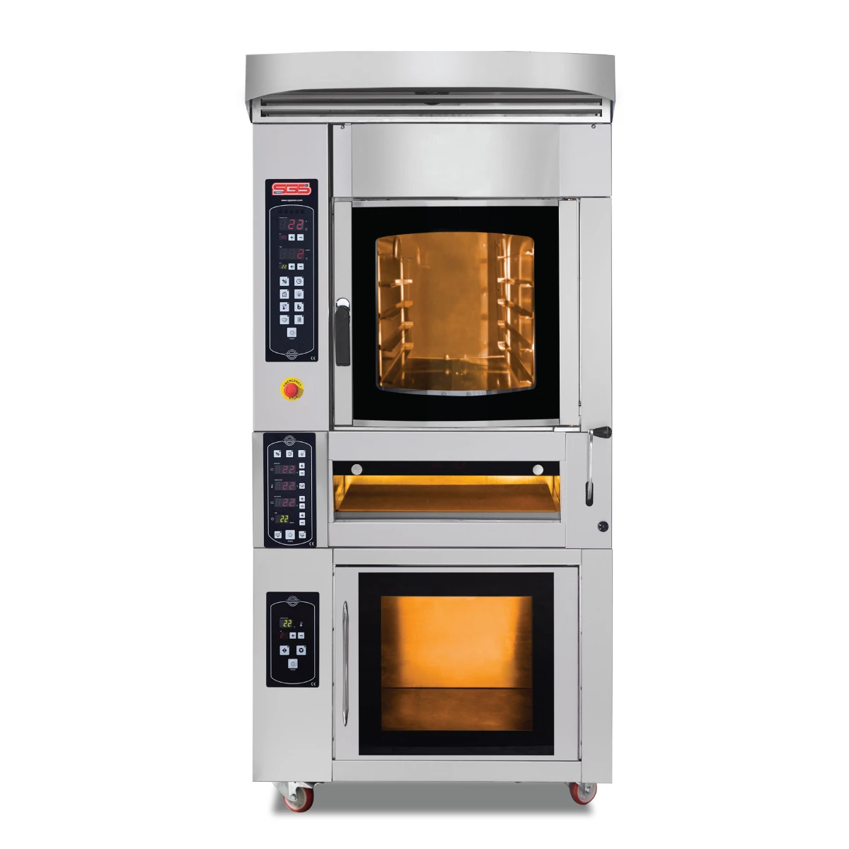 sgs-rotierender-baeckerei-heissluftofen-mit-backofen-und-gaerschrank-5-x-en SGS Rotierender Bäckerei Heißluftofen mit Backofen und Gärschrank - 5 x EN – Bild 1