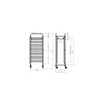 Tablettwagen, 15x Backnorm 40x60 – Bild 2