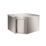 Wandhängeschrank aus Edelstahl, Eckmodul, für Schränke Bautiefe 400, 700 x 700