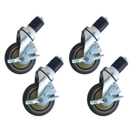 WT SQ Wheels set of 4 - with brakes - 5 Inch / 12.7 cm