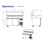 Zubereitungstisch 2 Türen, 151 x 80 – Bild 3